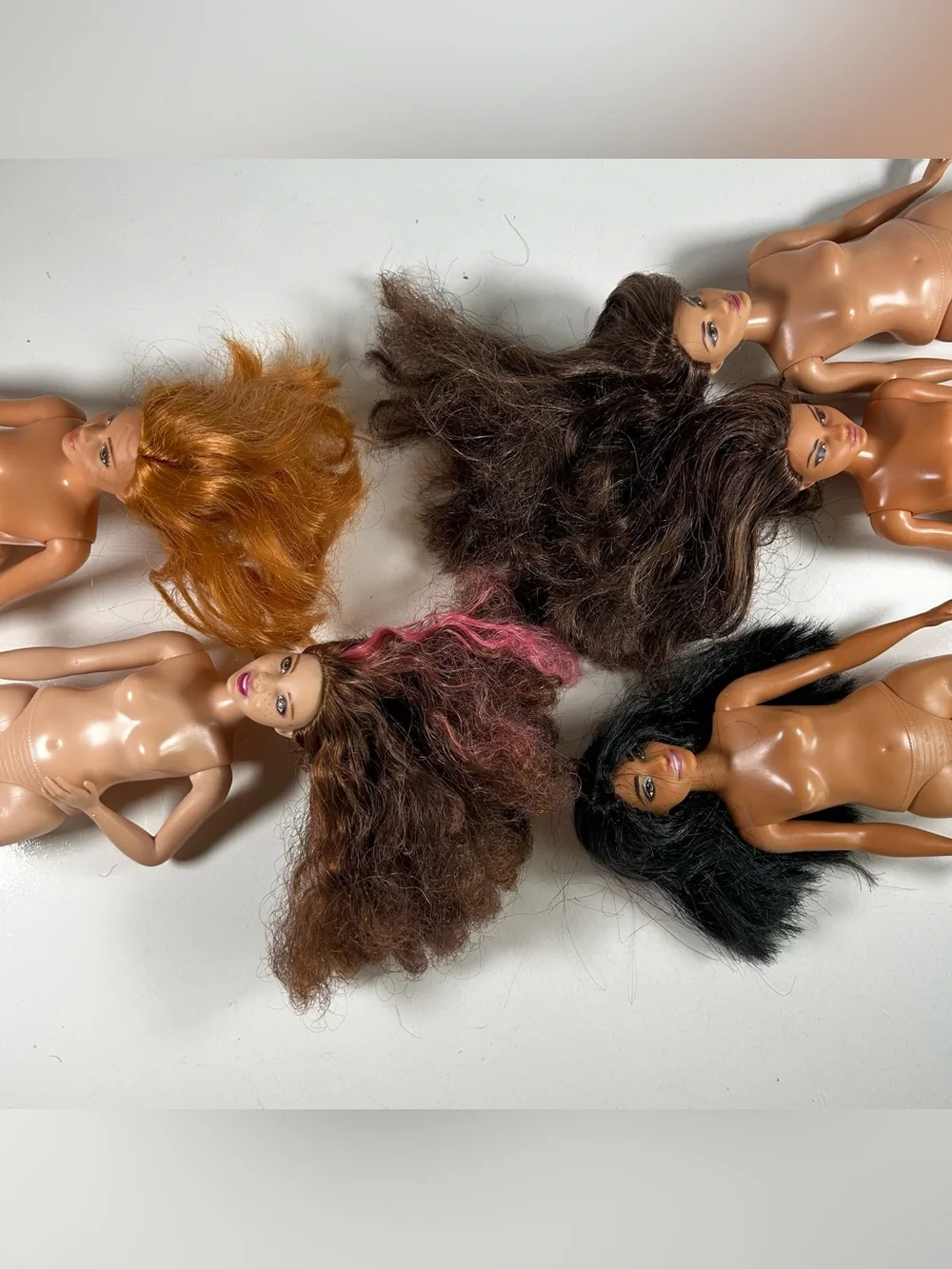 Barbie Doll Curvy Barbie Lot of 5 Dolls Nude